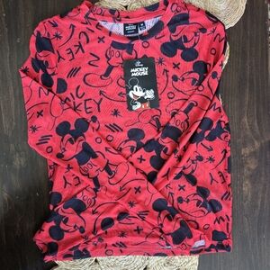 Disney Mickey Mouse Sheer Mesh Graphic Top Retro Y2K Streetwear Vibes SZ M